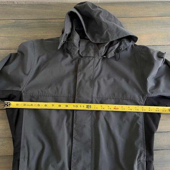 Eddie Bauer Ebtek Jacket w/Hood Gray & Black Breathable Cinch Waist Medium (E8) - Picture 7 of 10